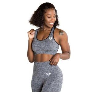 NWT Women's Best Wear MOVE SEAMLESS SPORTS BRA COLOR Grey Marl‎ Size S